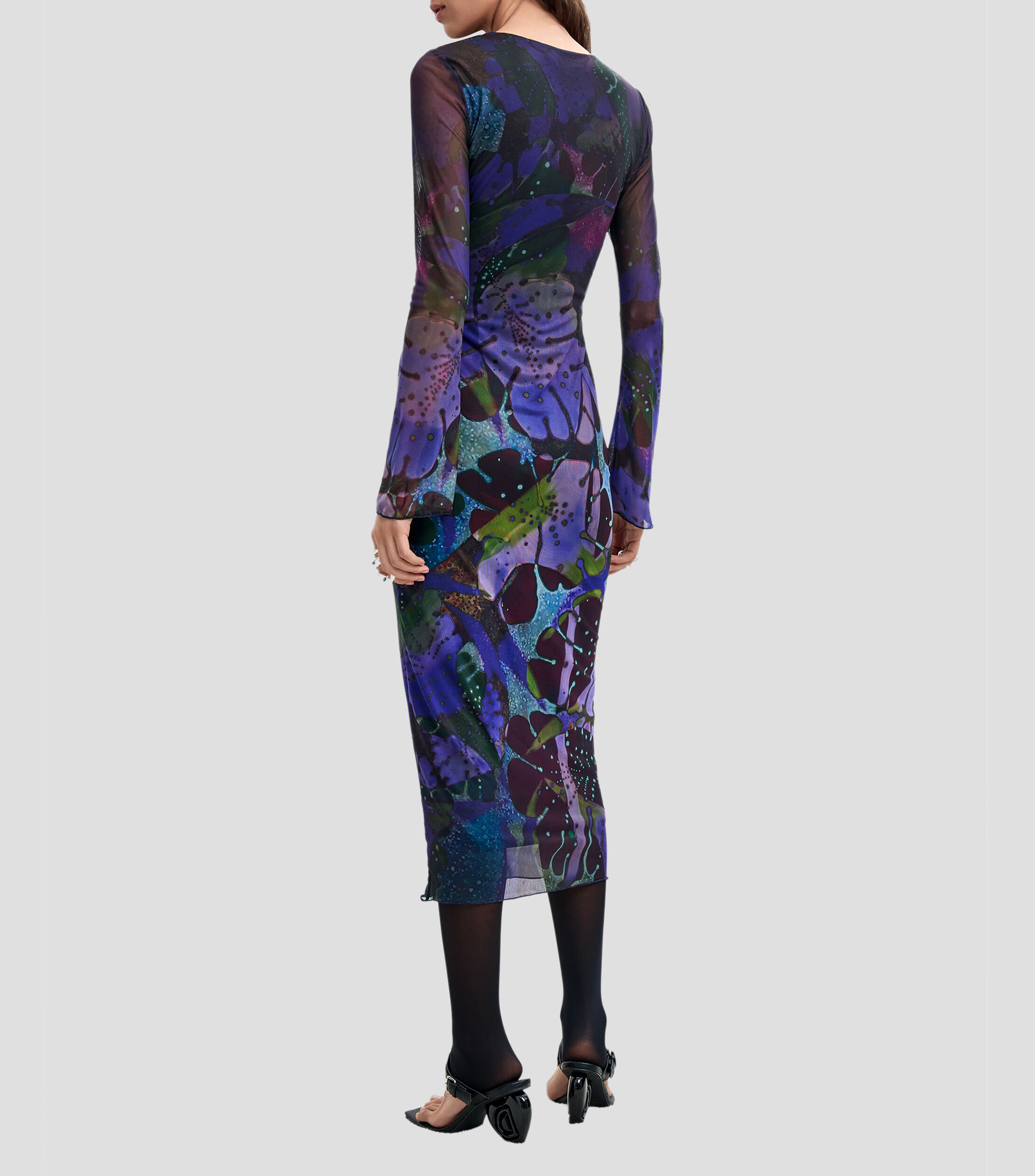 Vestido de fiesta largo manga larga fantasía Mujer